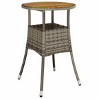 Garten Essgruppe 3 pcs Grau Poly-Rattan