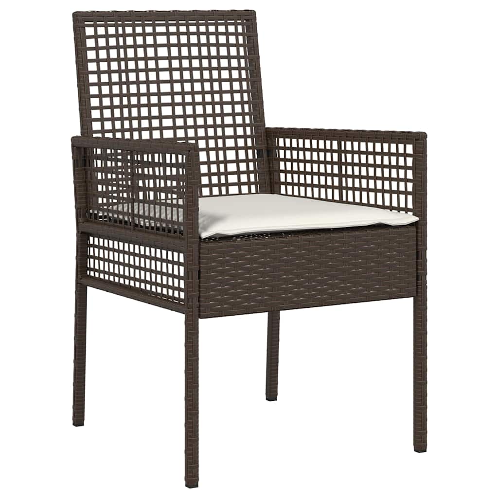 Garten Bistro Set 3 pcs Braun Poly-Rattan