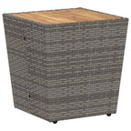 Garten Bistro Set 3 pcs Grau Poly-Rattan
