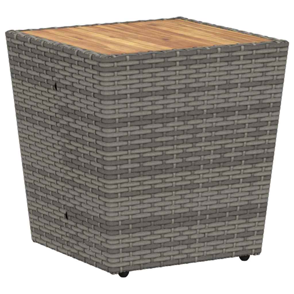 Garten Bistro Set 3 pcs Grau Poly-Rattan