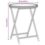 Garten Bistro Set 3 pcs Braun Poly-Rattan