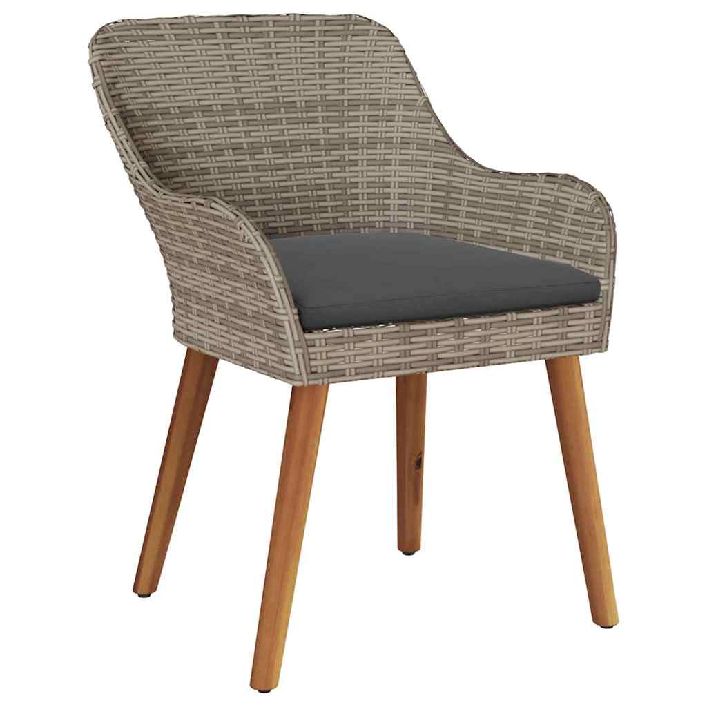 Gartenstuhl 2 pcs Schwarz 62,5 x 55 x 82 cm Poly-Rattan