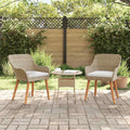Gartenstuhl 2 pcs Beige 62,5 x 55 x 82 cm Poly-Rattan