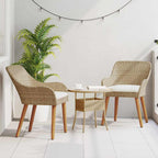 Gartenstuhl 2 pcs Beige 62,5 x 55 x 82 cm Poly-Rattan