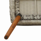 Gartenstuhl 2 pcs Hellgrau 62,5 x 55 x 82 cm Poly-Rattan