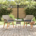 Gartenstuhl 2 pcs Hellgrau 62,5 x 55 x 82 cm Poly-Rattan