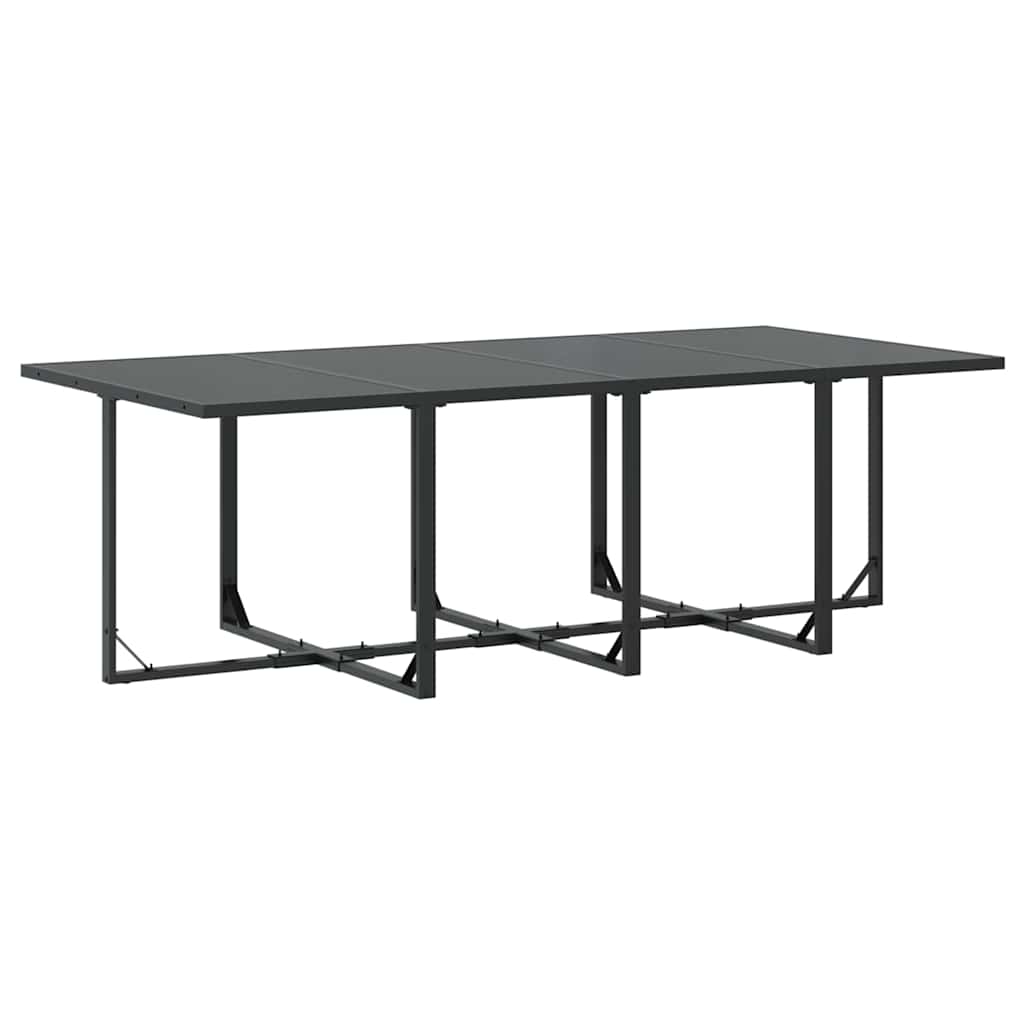 Garten Essgruppe 9 pcs Schwarz Stahl