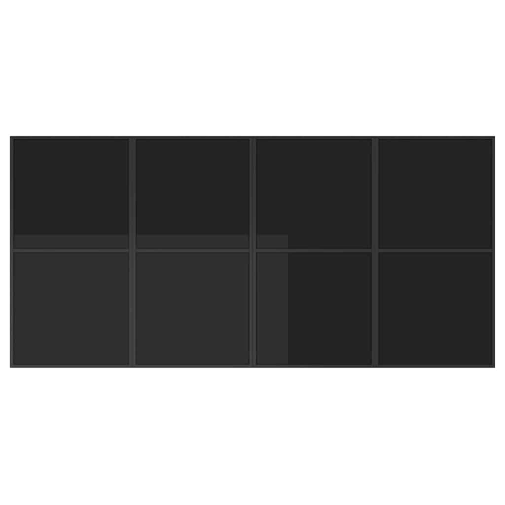 Garten Essgruppe 9 pcs Schwarz Stahl