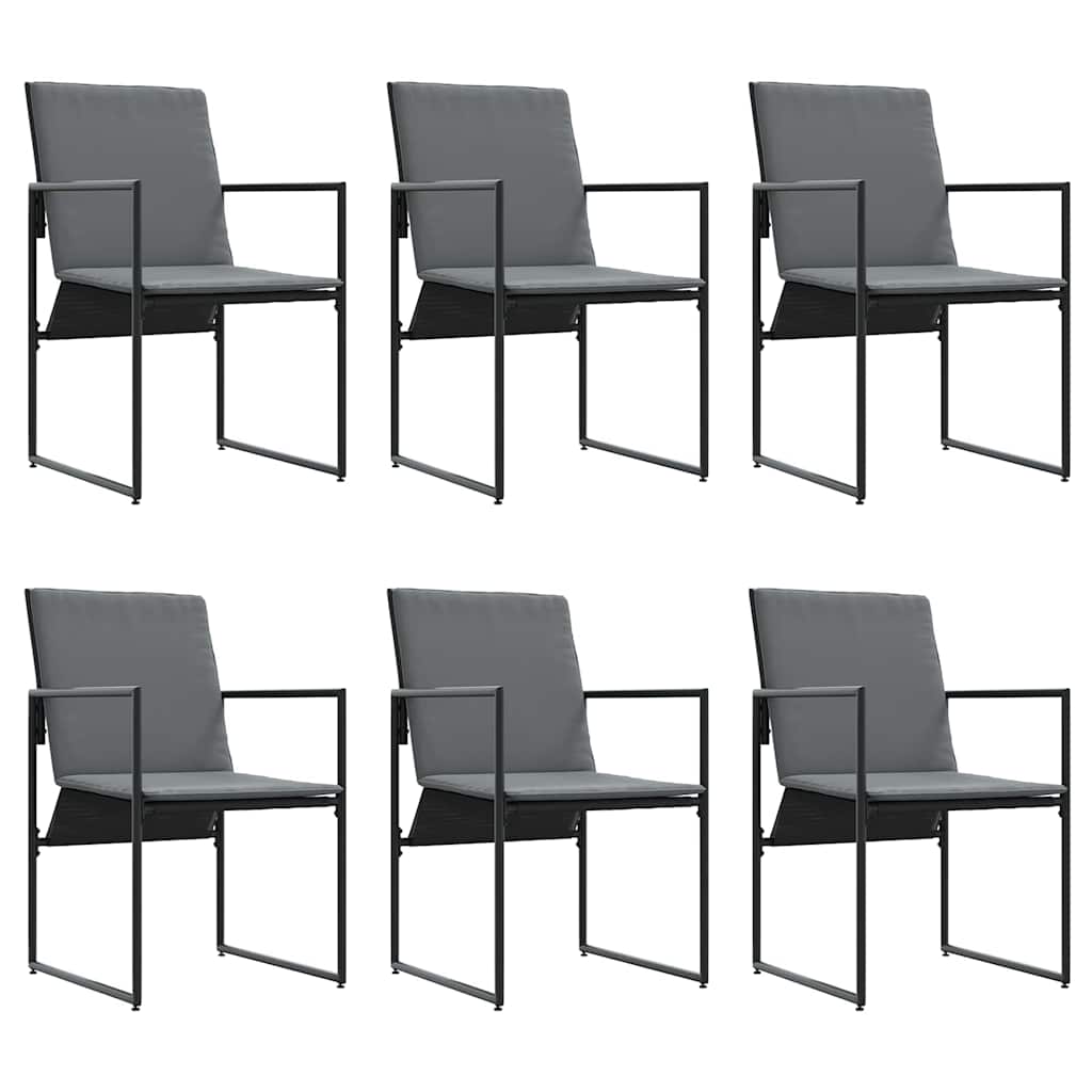 Garten Essgruppe 11 pcs Schwarz Stahl