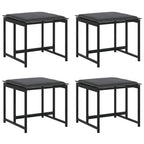 Garten Essgruppe 11 pcs Schwarz Stahl