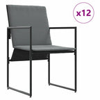 Garten Essgruppe 17 pcs Schwarz Stahl