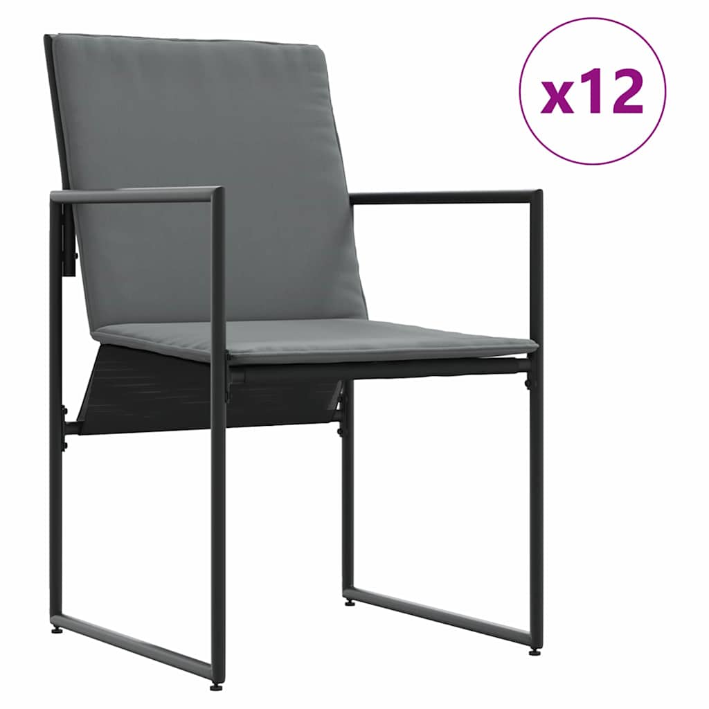 Garten Essgruppe 17 pcs Schwarz Stahl