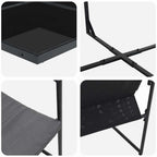 Garten Essgruppe 15 pcs Schwarz Stahl