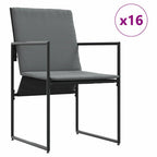 Garten Essgruppe 17 pcs Schwarz Stahl