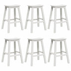 Garten Bar Set 6 pcs Weiß HDPE