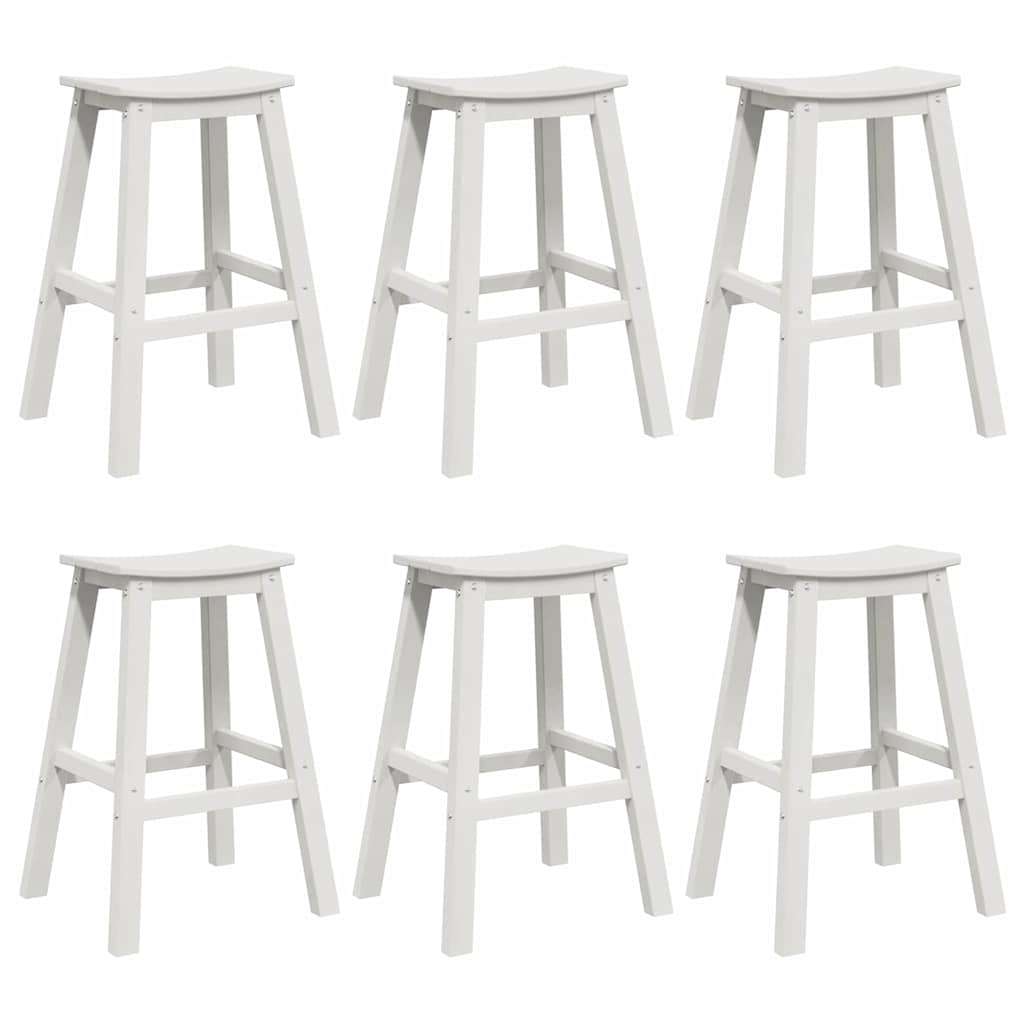 Garten Bar Set 6 pcs Weiß HDPE