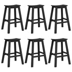 Garten Bar Set 6 pcs Schwarz HDPE