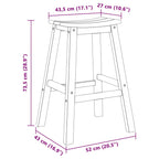 Garten Bar Set 6 pcs Schwarz HDPE
