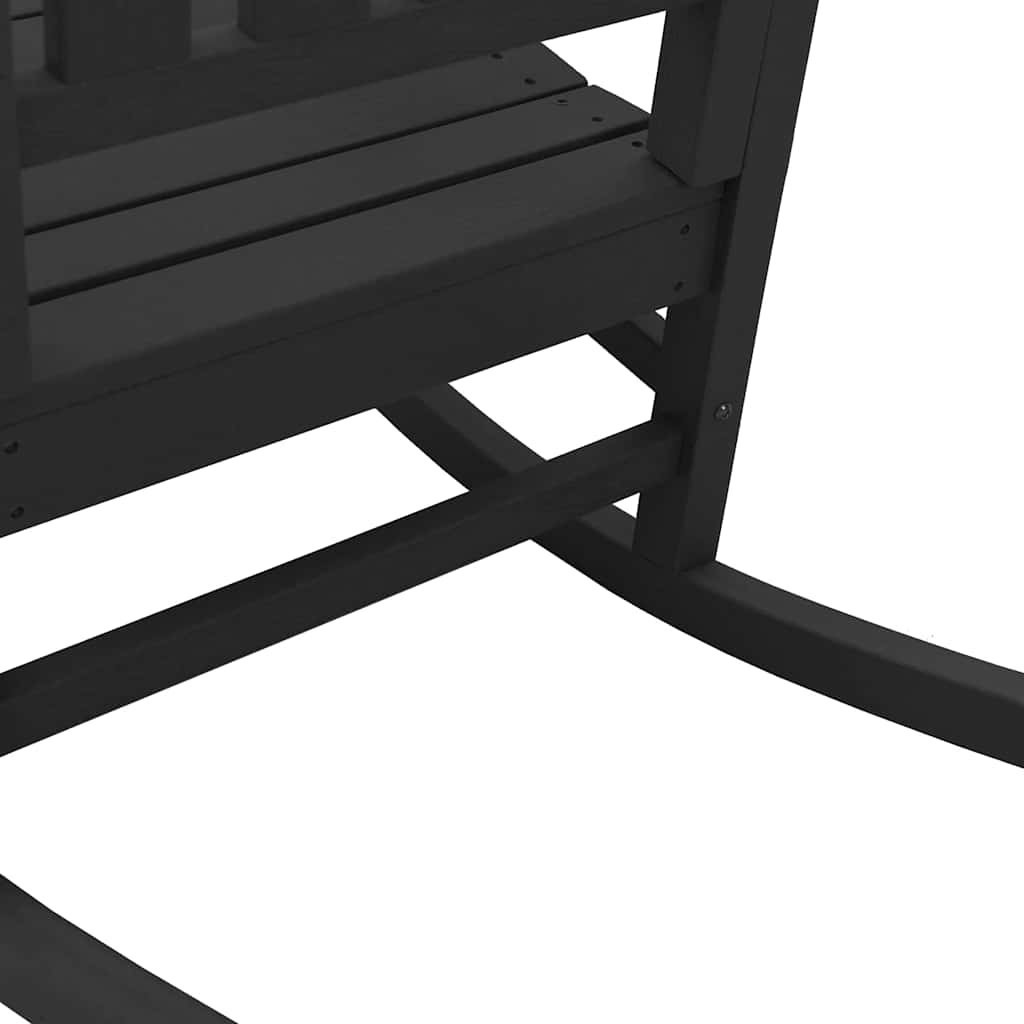Schaukelstuhl 2 pcs Schwarz 92 x 70 x 108 cm Polyethylen