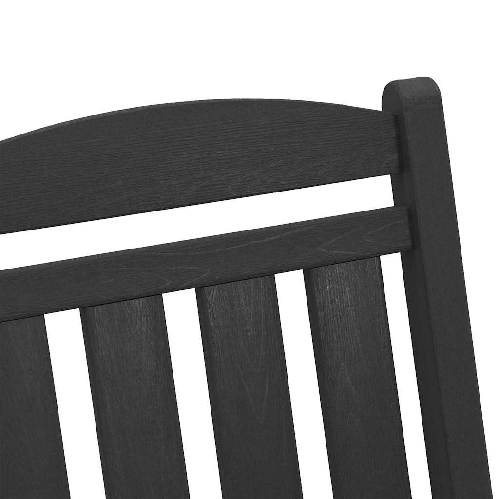 Schaukelstuhl 2 pcs Schwarz 92 x 70 x 108 cm Polyethylen
