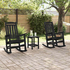 Schaukelstuhl 2 pcs Schwarz 92 x 70 x 108 cm Polyethylen