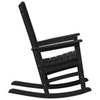 Schaukelstuhl 2 pcs Schwarz 92 x 70 x 108 cm Polyethylen
