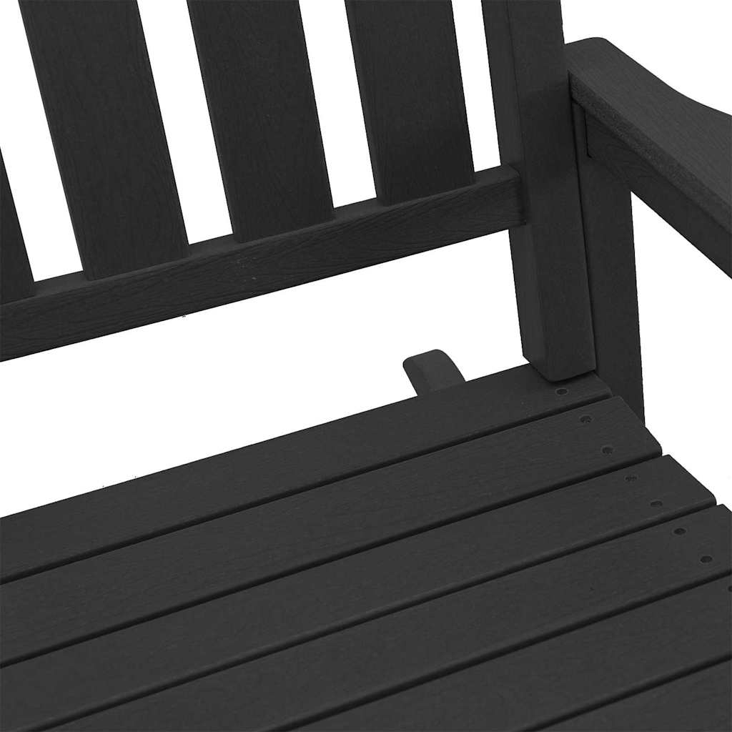 Schaukelstuhl 3 pcs Schwarz Polyethylen