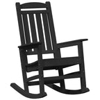 Schaukelstuhl 3 pcs Schwarz Polyethylen