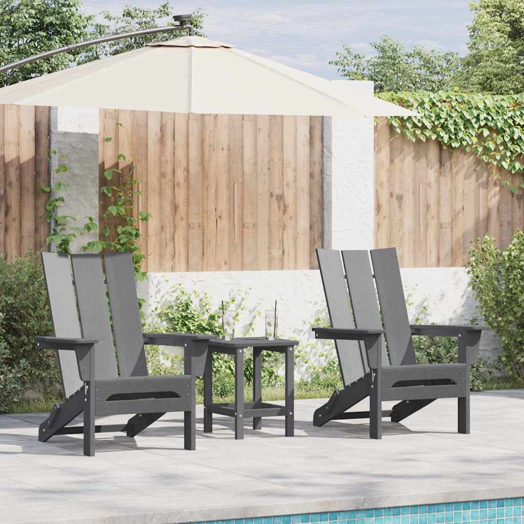 Gartenstuhl 2 pcs Hellgrau 80,5 x 74,5 x 92 cm Polyethylen