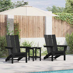 Gartenstuhl 3 pcs Schwarz 80,5 x 74,5 x 92 cm Polyethylen