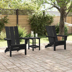 Gartenstuhl 3 pcs Schwarz 80,5 x 74,5 x 92 cm Polyethylen