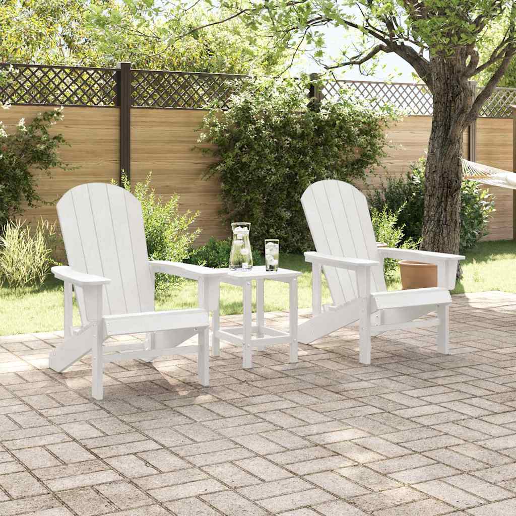 Gartenstuhl 2 pcs Weiß 82 x 74 x 92 cm Polyethylen