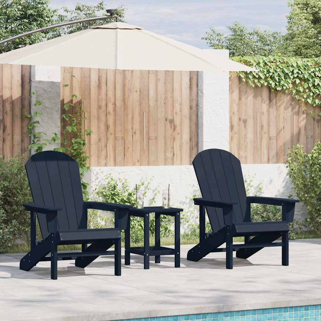 Gartenstuhl 2 pcs Marineblau 82 x 74 x 92 cm Polyethylen