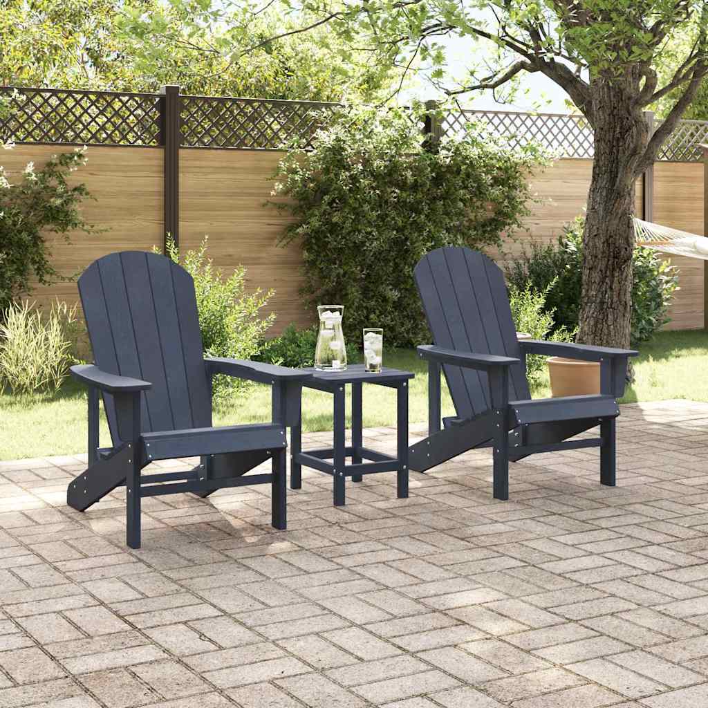 Gartenstuhl 2 pcs Marineblau 82 x 74 x 92 cm Polyethylen