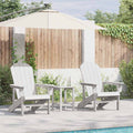 Gartenstuhl 3 pcs Weiß Polyethylen
