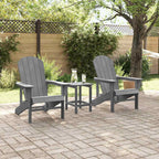 Gartenstuhl 3 pcs Hellgrau Polyethylen