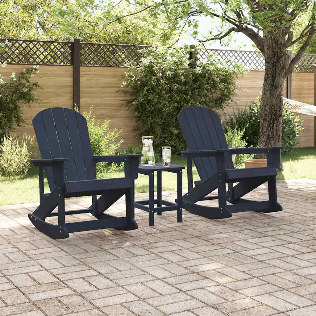 Adirondack Schaukelstühle 2 pcs Marineblau HDPE