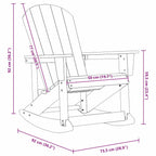 Adirondack Schaukelstühle 2 pcs Marineblau HDPE