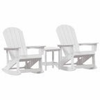Garten-Lounge-Set 3 pcs Weiß HDPE
