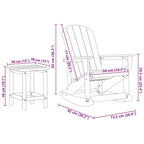 Garten-Lounge-Set 3 pcs Weiß HDPE