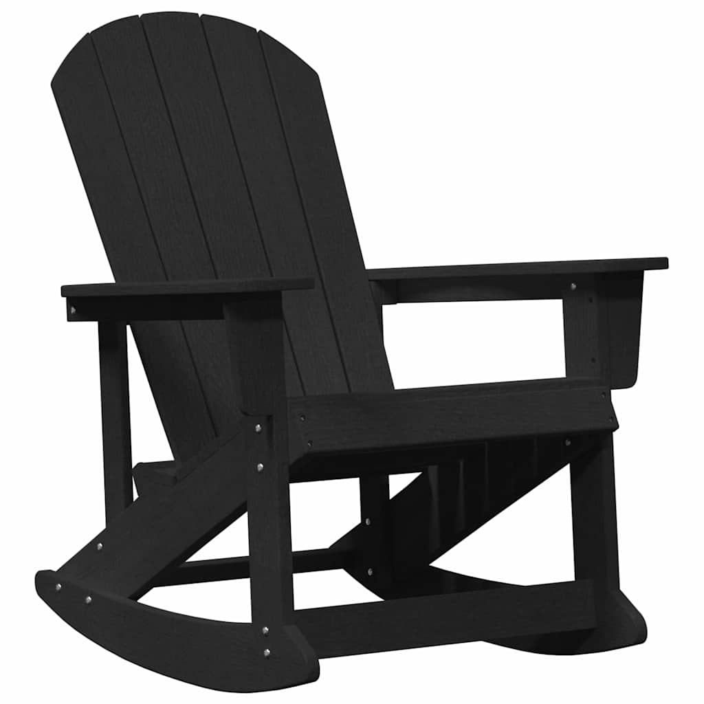 Garten-Lounge-Set 3 pcs Schwarz HDPE