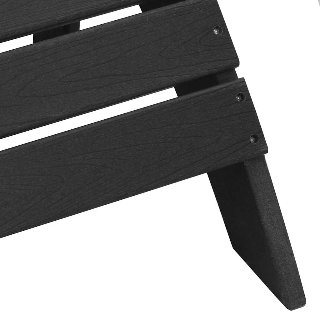 Gartenstuhl 3 pcs Schwarz Polyethylen