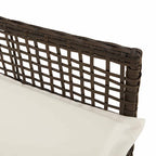 Gartenstuhl mit Kissen 2 pcs Braun 55 x 53 x 85 cm Poly-Rattan
