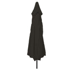 Garten-Sonnenschirm Schwarz 394 x 394 x 248 cm