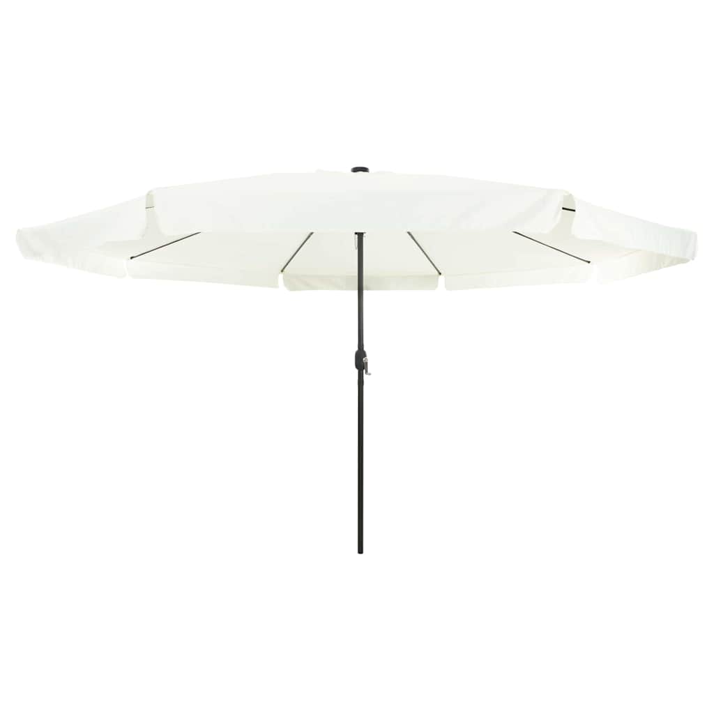 Garten-Sonnenschirm Sand und Anthrazit 395 x 395 x 245 cm