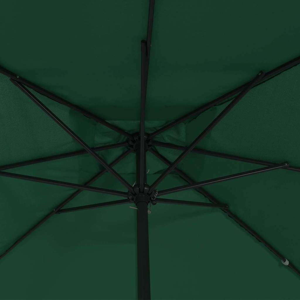 Garten-Sonnenschirm Grün 295 x 295 x 245 cm Polyester und Stahl