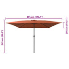 Garten-Sonnenschirm Terrakotta 295 x 295 x 245 cm