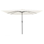 Garten-Sonnenschirm Sand 295 x 295 x 245 cm Polyester und Stahl