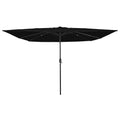 Garten-Sonnenschirm Schwarz 295 x 295 x 245 cm