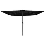 Garten-Sonnenschirm Schwarz 295 x 295 x 245 cm